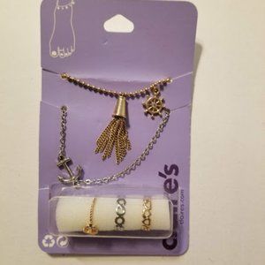 NWT Claire's Ankle Breacelets and Toe Rings